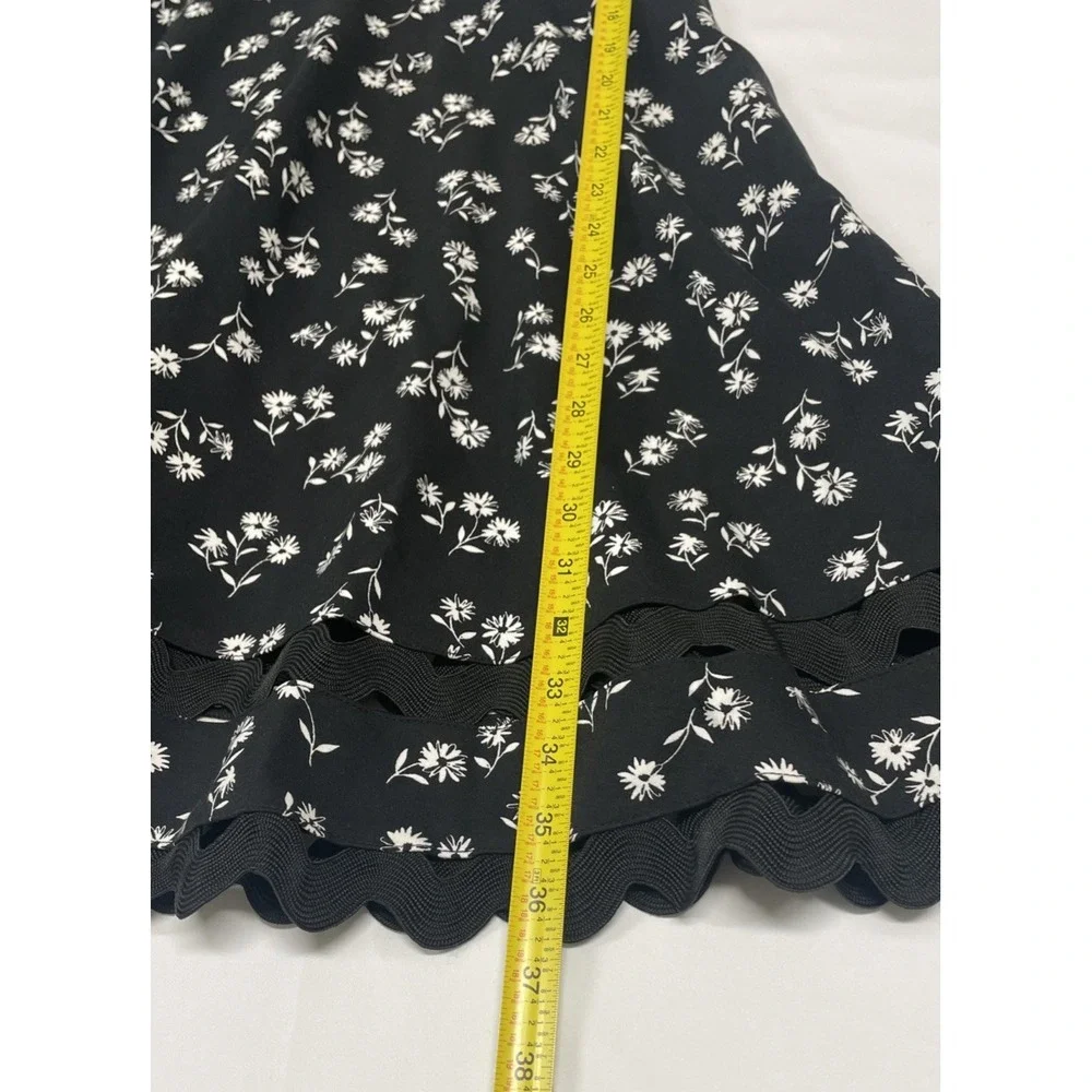 Kate Spade Dress Dandelion Floral Short Sleeve Stretch Ponte A-Line Women M NWOT